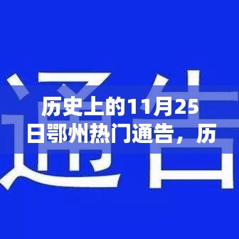 揭秘历史上的11月25日鄂州重要时刻与热门通告回顾