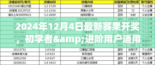 2024年12月4日赛果开奖全程详解，从初学者到进阶用户的必备指南