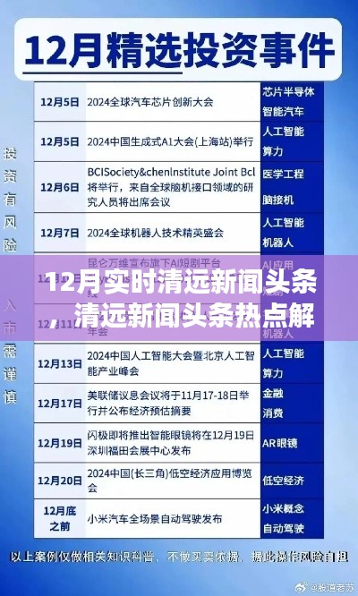 聚焦实时清远新闻头条，十二月热点解析