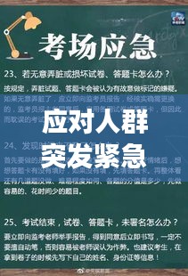 应对人群突发紧急现象，降低风险的关键措施与策略