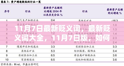 最新贬义词指南，识别与使用，初学者与进阶用户必备（11月7日版）