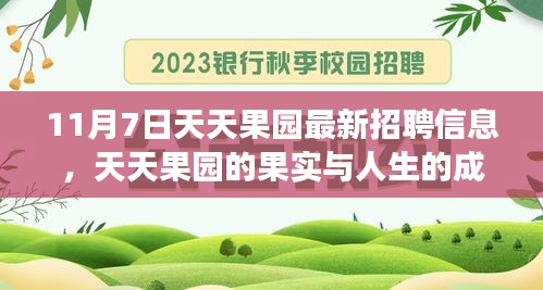 天天果园果实成长与人生启示，最新招聘信息发布日启幕活动