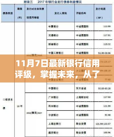 掌握未来，从最新银行信用评级洞悉变化与成就