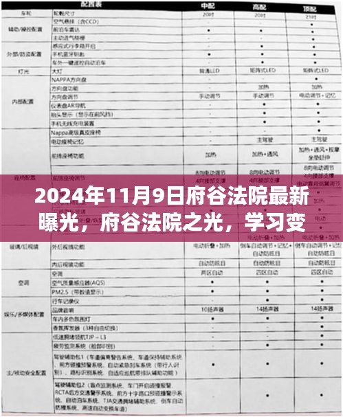 府谷法院之光，励志篇章下的自信塑造与变化学习曝光纪实（2024年11月9日）