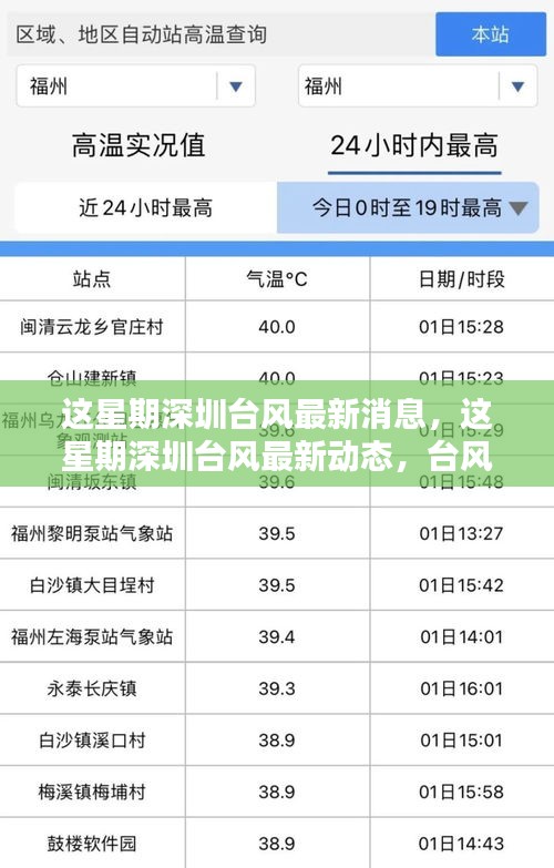 深圳台风最新动态，影响及应对措施全解析