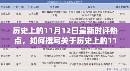 历史上的1月12日热点时评详解，撰写步骤指南与最新评论焦点回顾