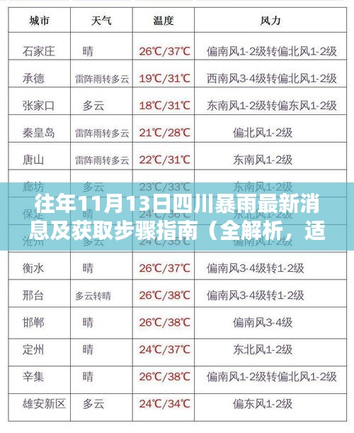 往年11月13日四川暴雨最新消息及获取步骤指南（全解析，适合初学者与进阶用户）