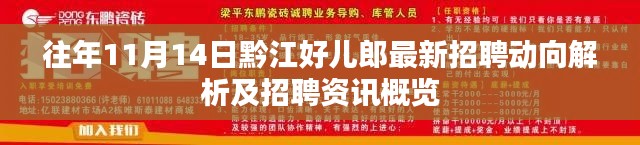 往年11月14日黔江好儿郎最新招聘动向解析及招聘资讯概览