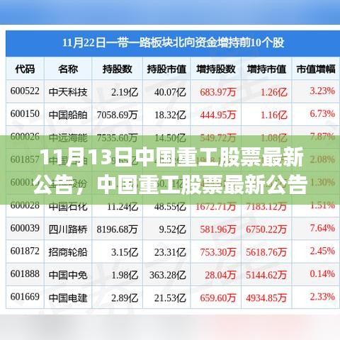 中国重工股票最新公告解析，行业趋势与个人立场观察