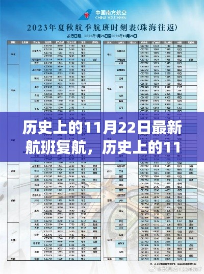 历史上的11月22日，新航班复航里程碑及其深远影响探讨