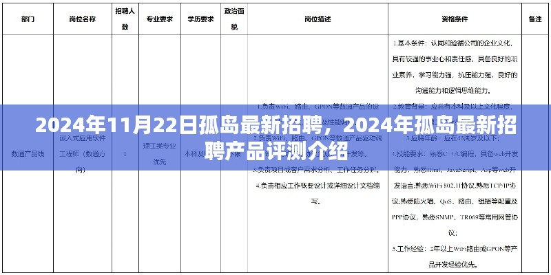 2024年11月22日孤岛最新招聘，2024年孤岛最新招聘产品评测介绍