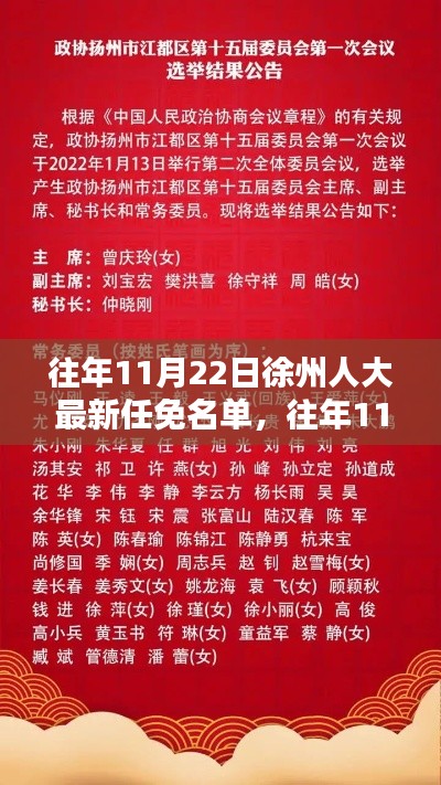 徐州人大最新任免名单揭晓，新任领导名单及历年变动概览