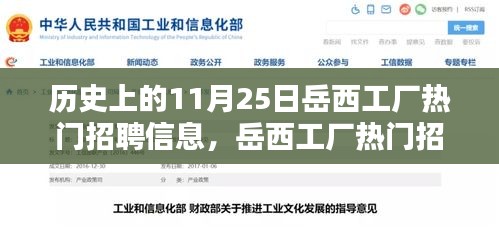 历史上的11月25日岳西工厂求职全攻略与热门招聘信息搜寻指南