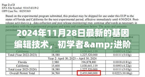 初学者与进阶用户适用的最新基因编辑技术操作指南（2024年基因编辑技术更新版）