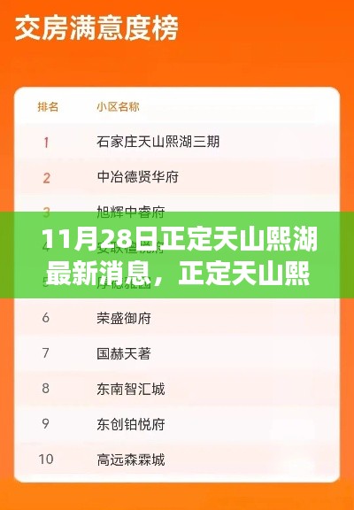 11月28日正定天山熙湖最新动态全解析，特性、体验、竞品对比及用户群体深度分析