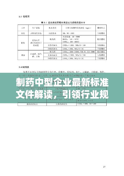 制药中型企业最新标准文件解读，引领行业规范发展的新篇章