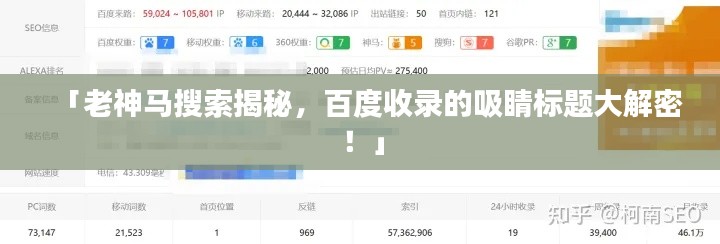 「老神马搜索揭秘，百度收录的吸睛标题大解密！」